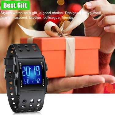 Men's Tactical LED Digital Sports Watch - Waterproof - InspiredGrabs.com